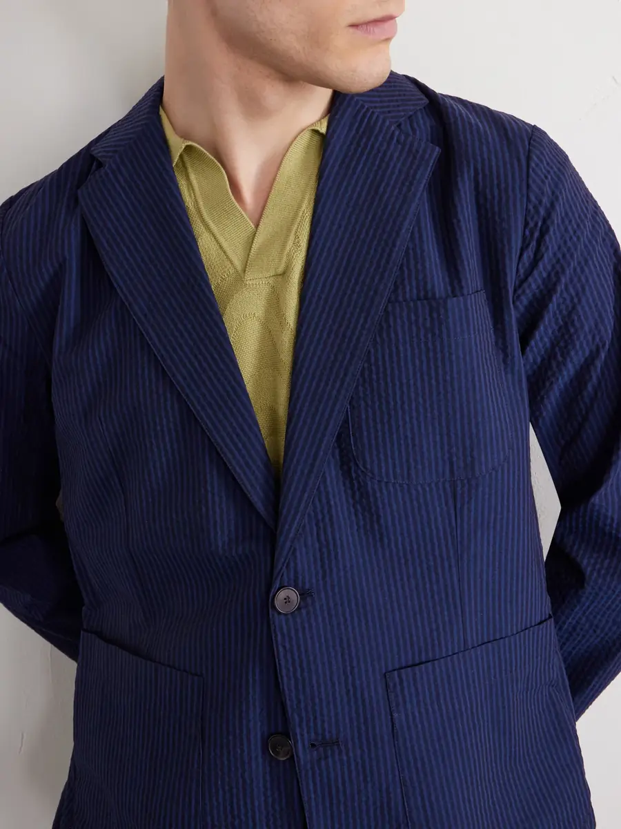 Portuguese Flannel Atlantico Organic Cotton-Seersucker Suit Jacket - Men | Thumbnail 5 Portuguese Flannel Atlantico Organic Cotton-Seersucker Suit Jacket - Men | Thumbnail 5