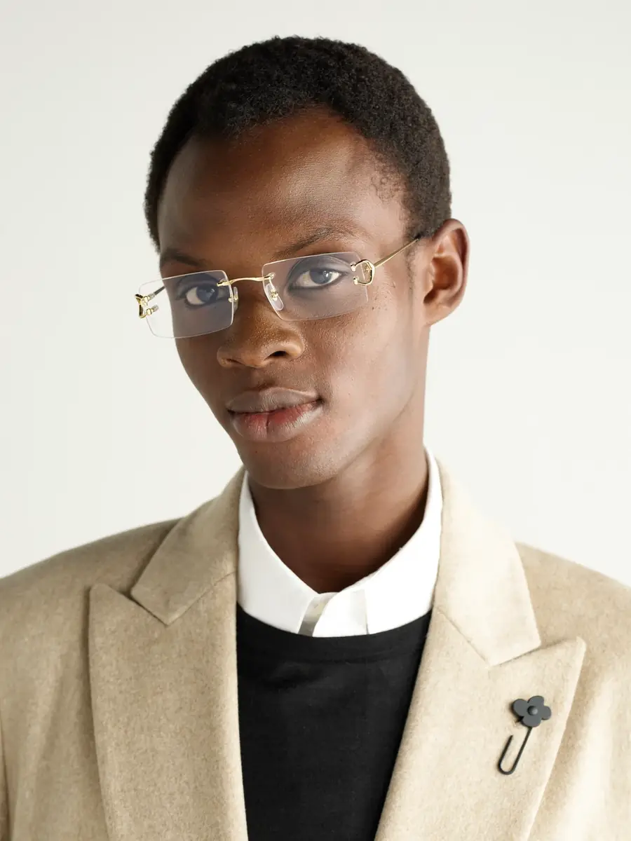 Cartier Eyewear Rectangle-Frame Gold-Tone Optical Glasses - Men | Thumbnail 2 Cartier Eyewear Rectangle-Frame Gold-Tone Optical Glasses - Men | Thumbnail 2
