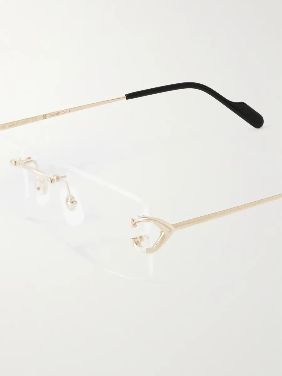 Cartier Eyewear Rectangle-Frame Gold-Tone Optical Glasses - Men | Thumbnail 4 Cartier Eyewear Rectangle-Frame Gold-Tone Optical Glasses - Men | Thumbnail 4