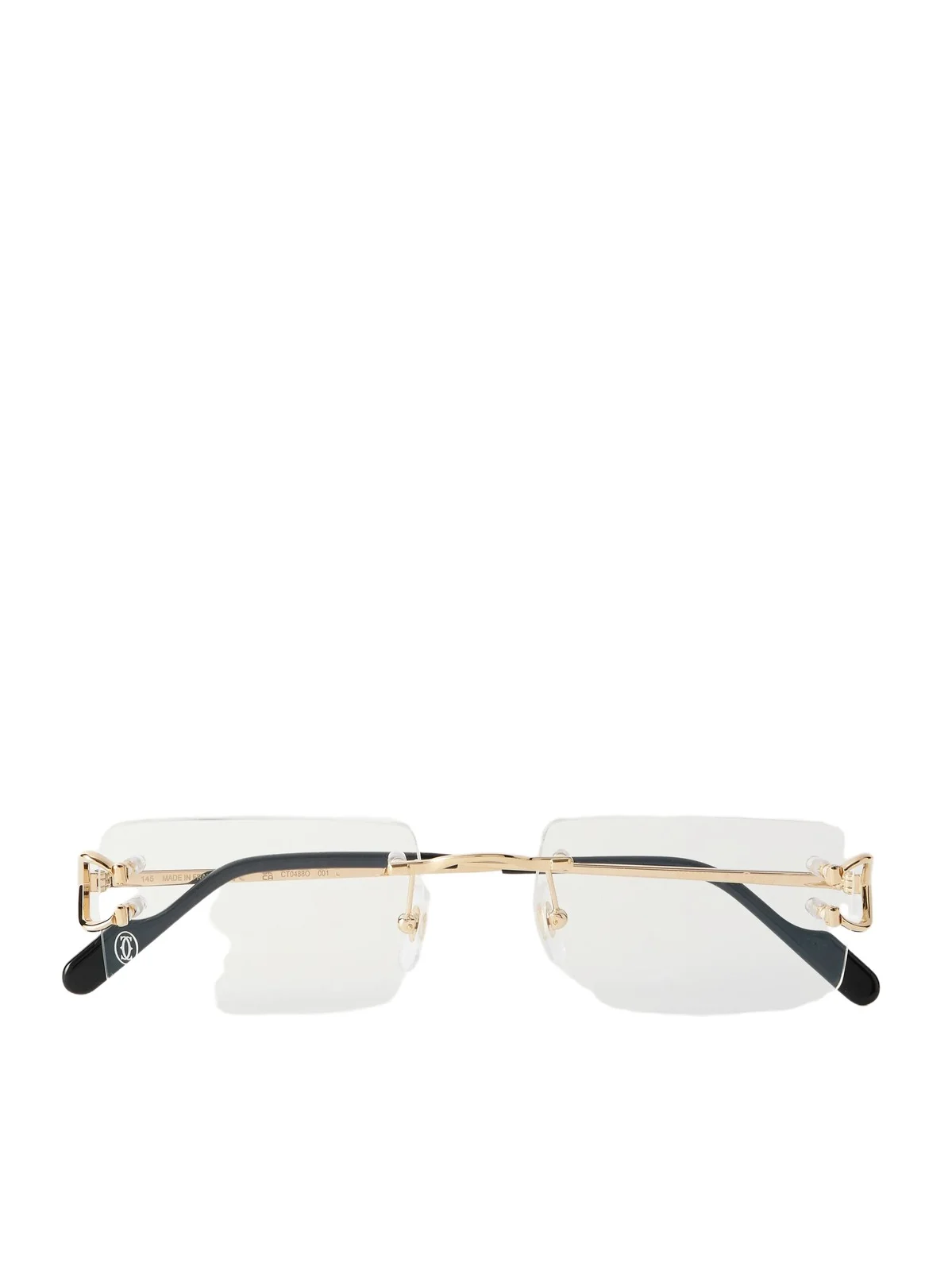 Cartier Eyewear Rectangle-Frame Gold-Tone Optical Glasses - Men