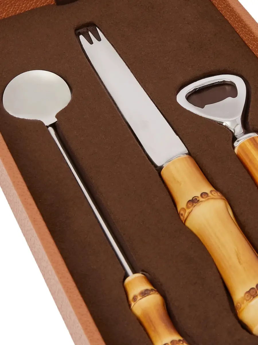 Lorenzi Milano Bamboo, Leather and Stainless Steel Cocktail Set - Men | Thumbnail 5 Lorenzi Milano Bamboo, Leather and Stainless Steel Cocktail Set - Men | Thumbnail 5