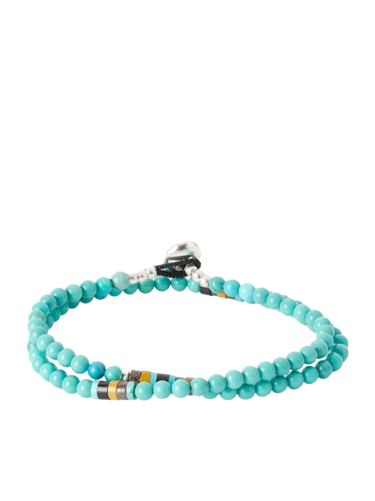 Sterling Silver Multi-Stone Beaded Bracelet - Men Sterling Silver Multi-Stone Beaded Bracelet - Men