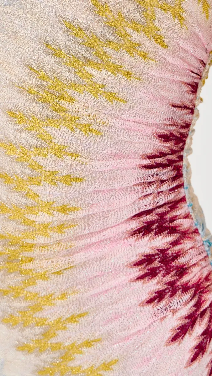Missoni One Shoulder Long Dress Multicolor On White Base | Thumbnail 6 Missoni One Shoulder Long Dress Multicolor On White Base | Thumbnail 6