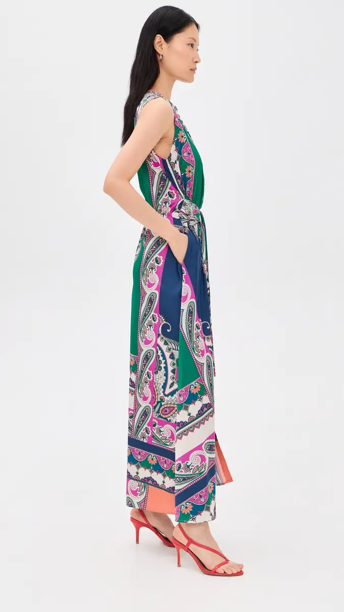 MISA Anabella Dress ulticolored Patchwork Scarf | Thumbnail 4 MISA Anabella Dress ulticolored Patchwork Scarf | Thumbnail 4