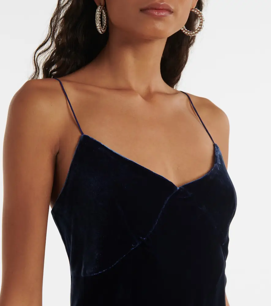 ASCENO Alberta velvet slip dress | Thumbnail 4