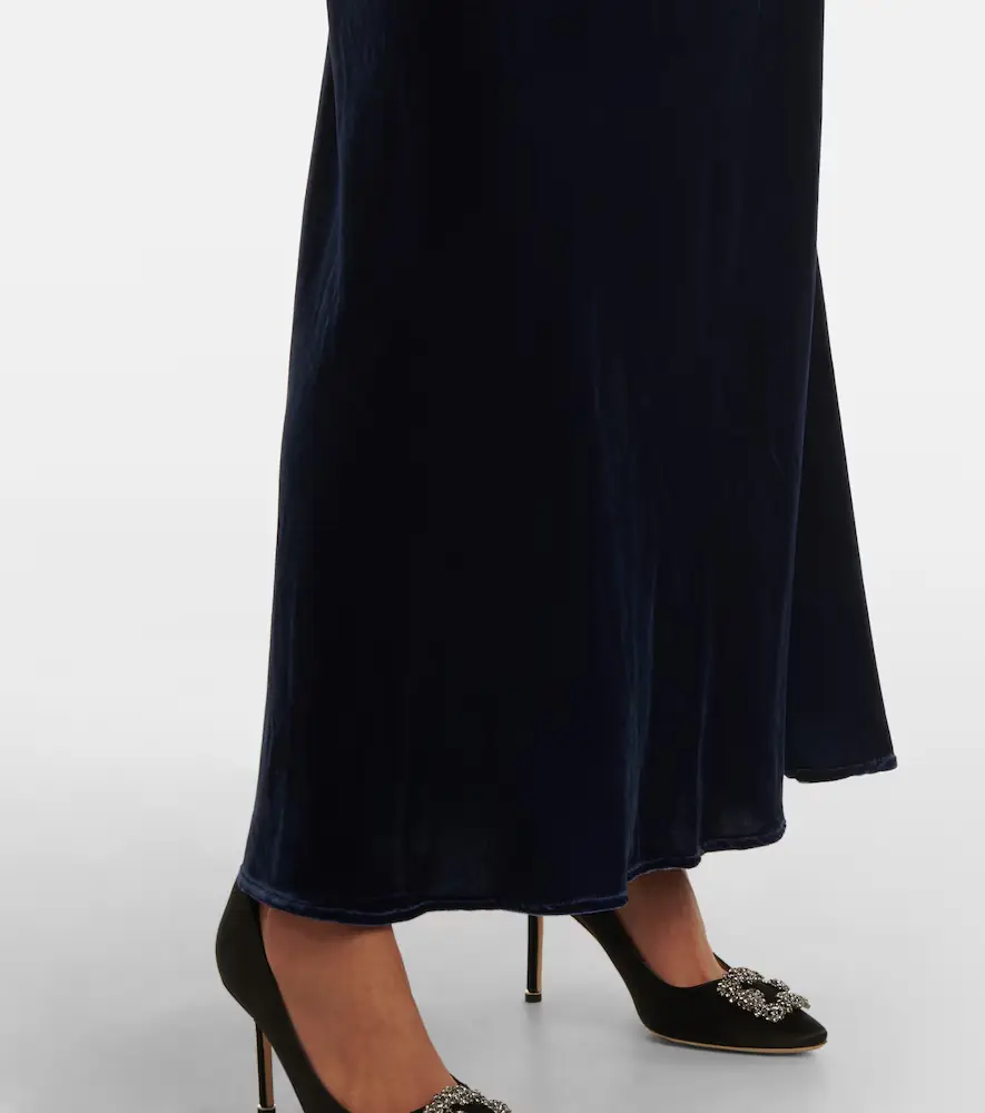 ASCENO Alberta velvet slip dress | Thumbnail 5