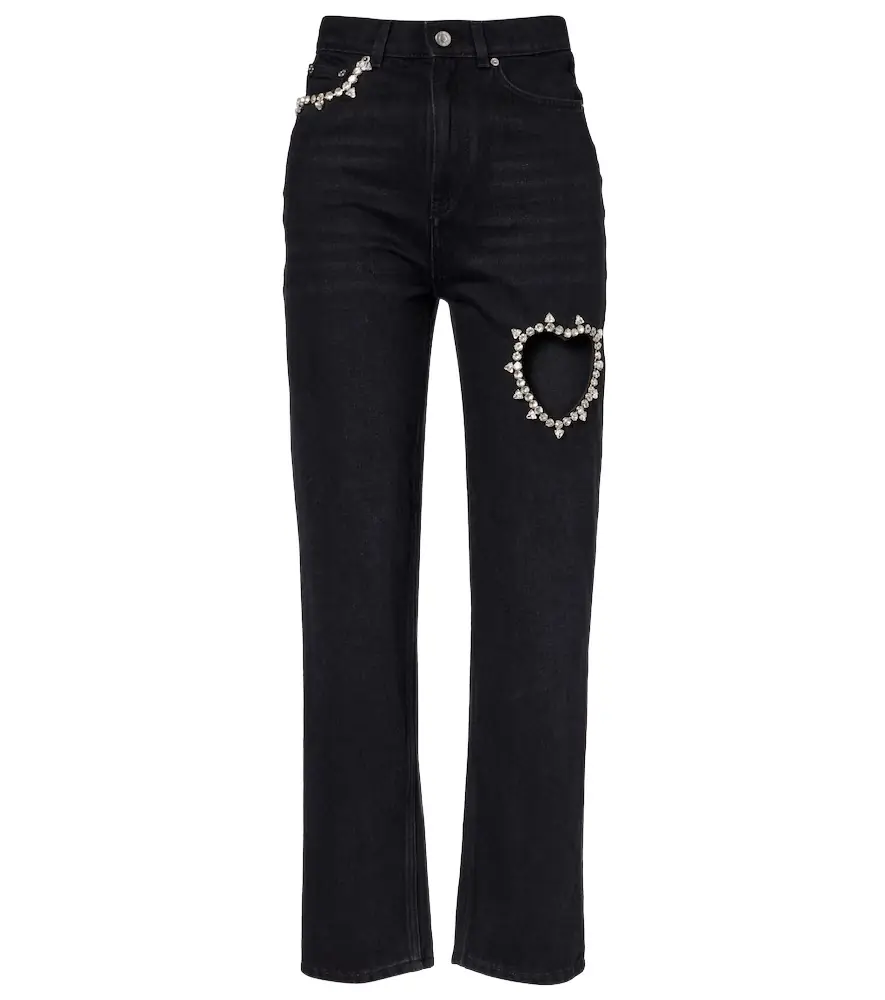 Area Crystal-embellished straight jeans | Image 1 Area Crystal-embellished straight jeans | Image 1