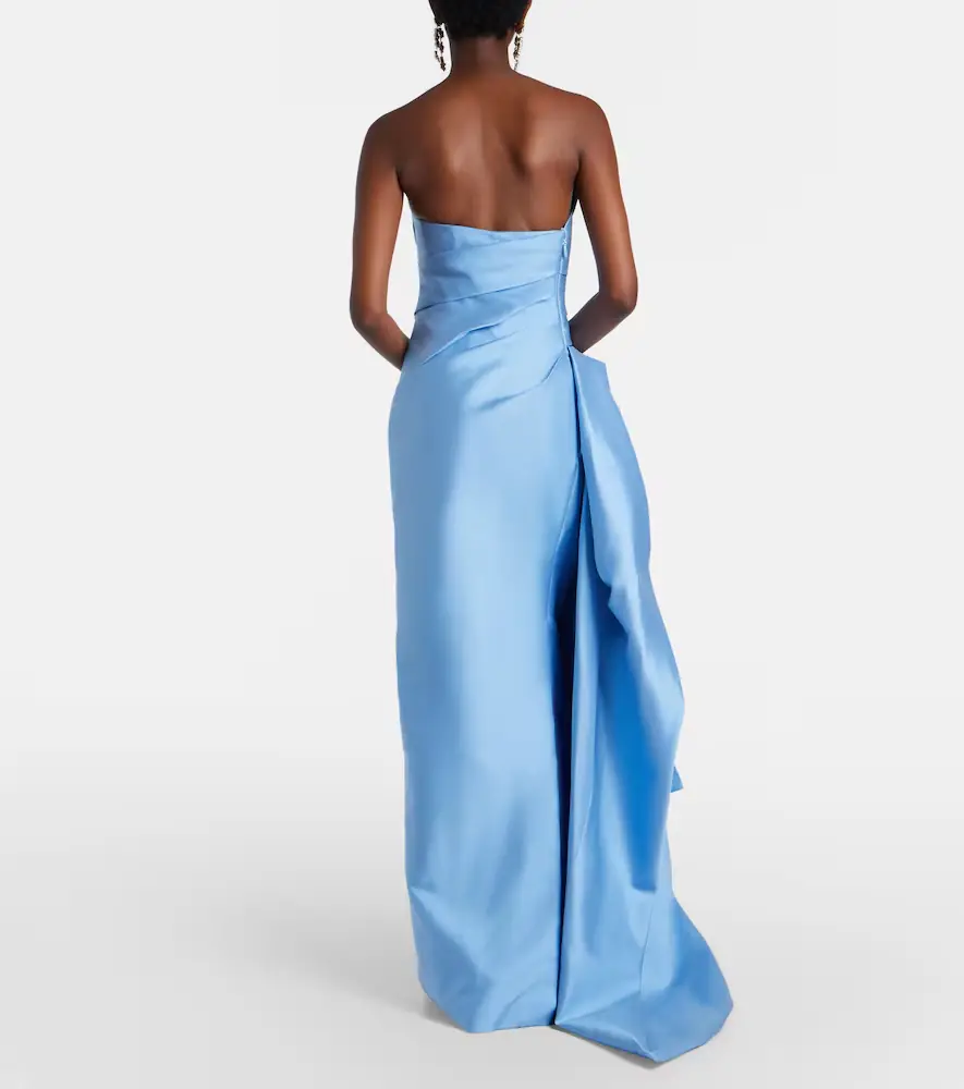Monique Lhuillier Draped asymmetric bustier gown | Thumbnail 6 Monique Lhuillier Draped asymmetric bustier gown | Thumbnail 6