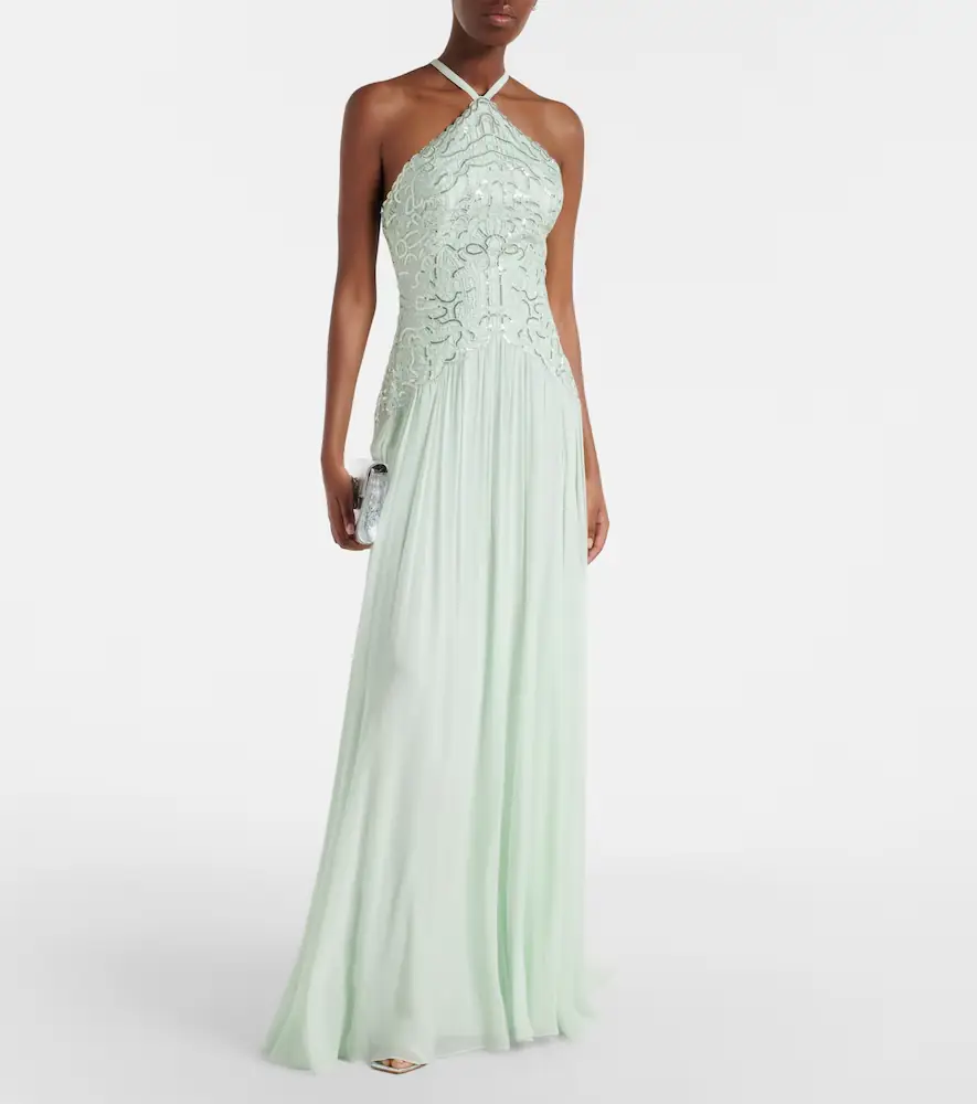 Elie Saab Sequined silk-blend gown | Thumbnail 5
