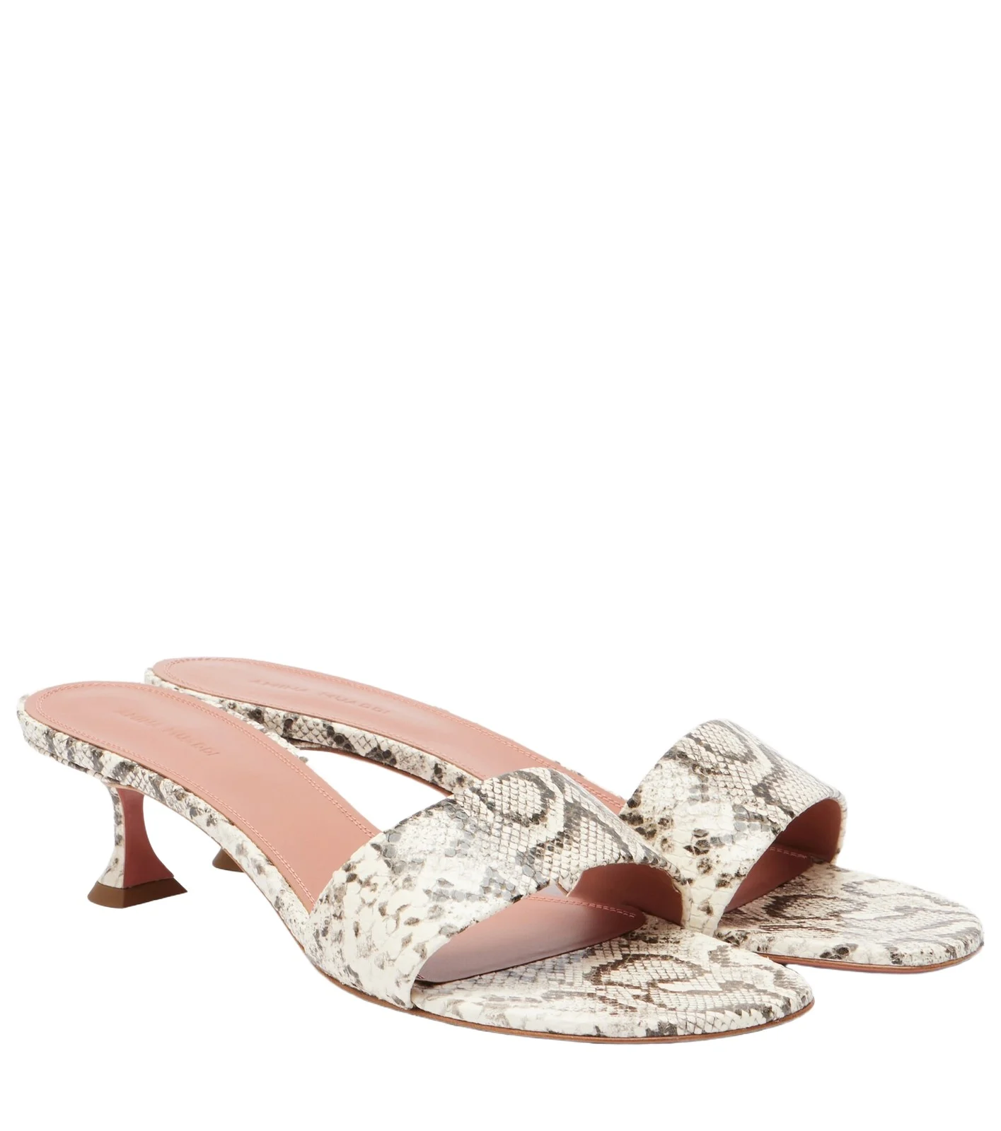 Andreea snake-print leather mules Andreea snake-print leather mules