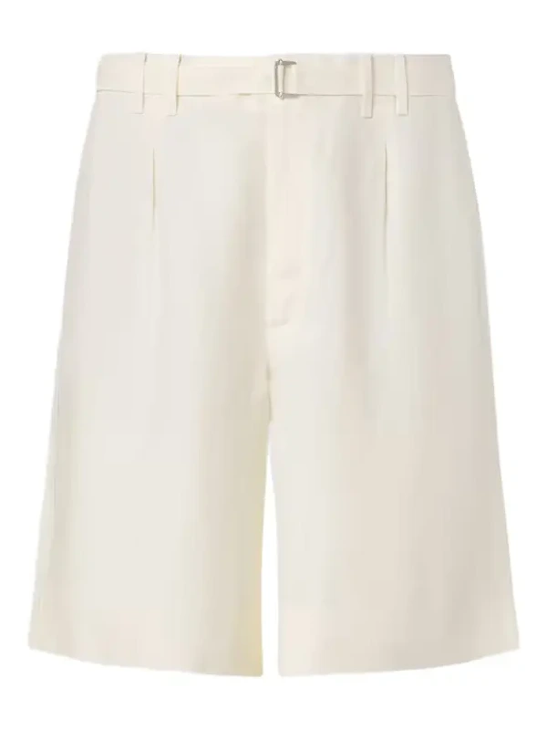 Stòffa Belted linen Bermuda shorts Stòffa Belted linen Bermuda shorts