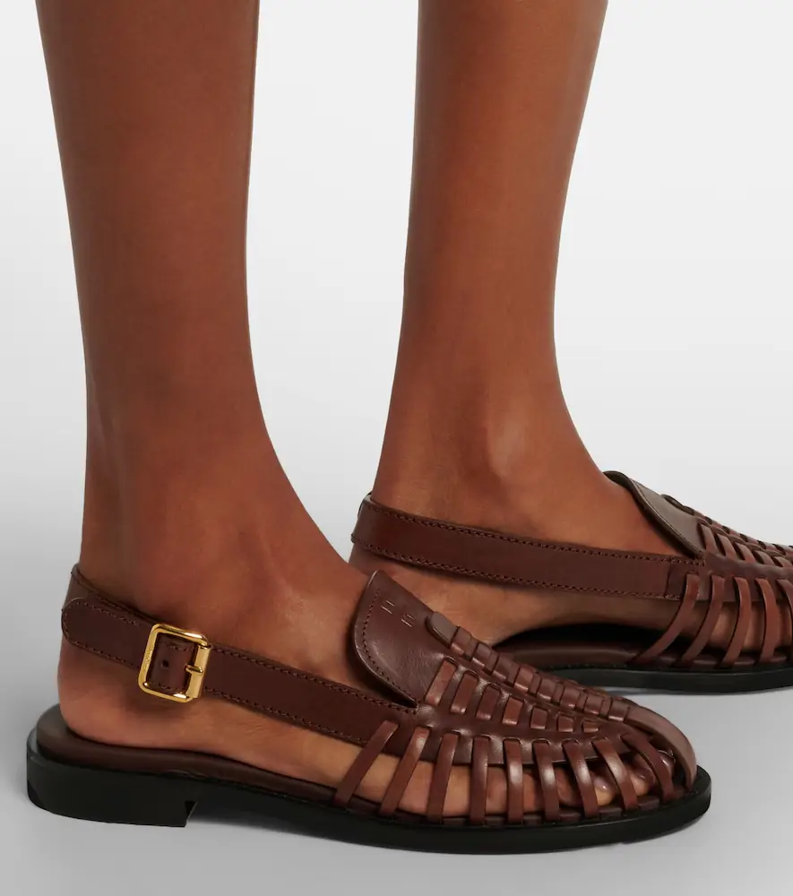 Miu Miu Leather slingback fisherman sandals | Thumbnail 6
