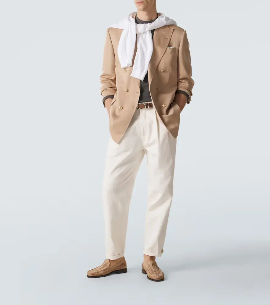 Brunello Cucinelli Silk and linen blazer | Thumbnail 2 Brunello Cucinelli Silk and linen blazer | Thumbnail 2