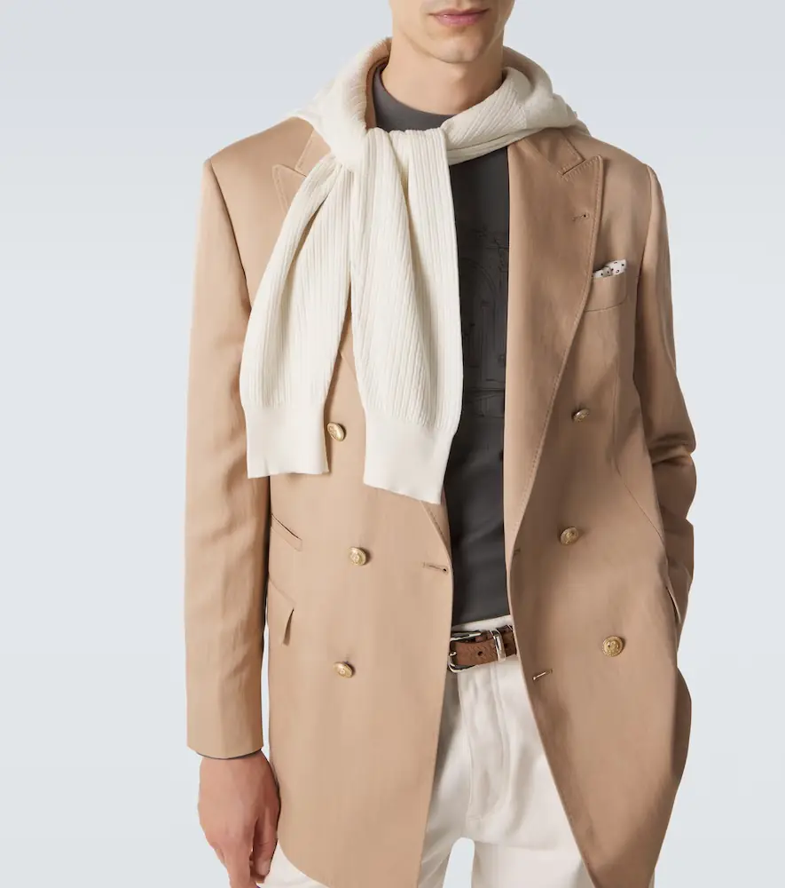 Brunello Cucinelli Silk and linen blazer | Thumbnail 4 Brunello Cucinelli Silk and linen blazer | Thumbnail 4