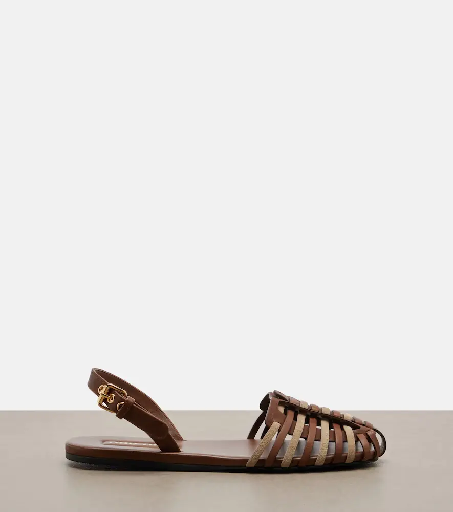 Miu Miu Leather and suede fisherman sandals | Thumbnail 2