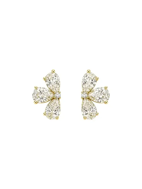 1.601ct Diamond 18K Gold Half Earrings
