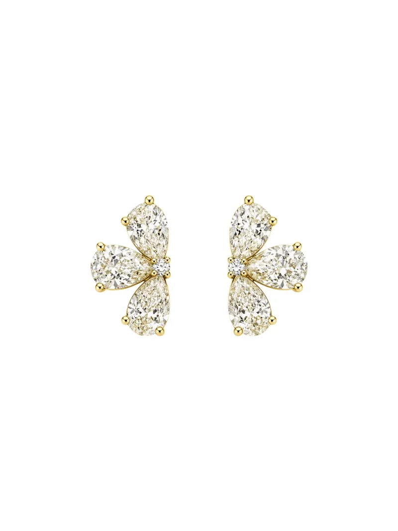 1.601ct Diamond 18K Gold Half Earrings 1.601ct Diamond 18K Gold Half Earrings