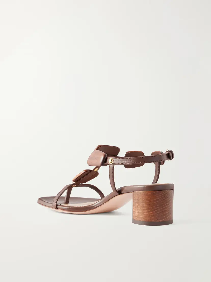 Gianvito Rossi 45 Appliquéd Studded Leather Thong Sandals | Thumbnail 3 Gianvito Rossi 45 Appliquéd Studded Leather Thong Sandals | Thumbnail 3