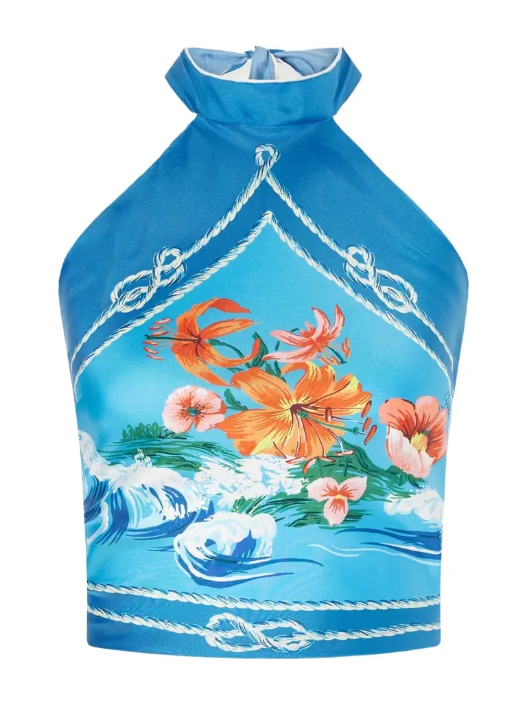 Gucci Printed Silk-twill Tank | Image 1 Gucci Printed Silk-twill Tank | Image 1