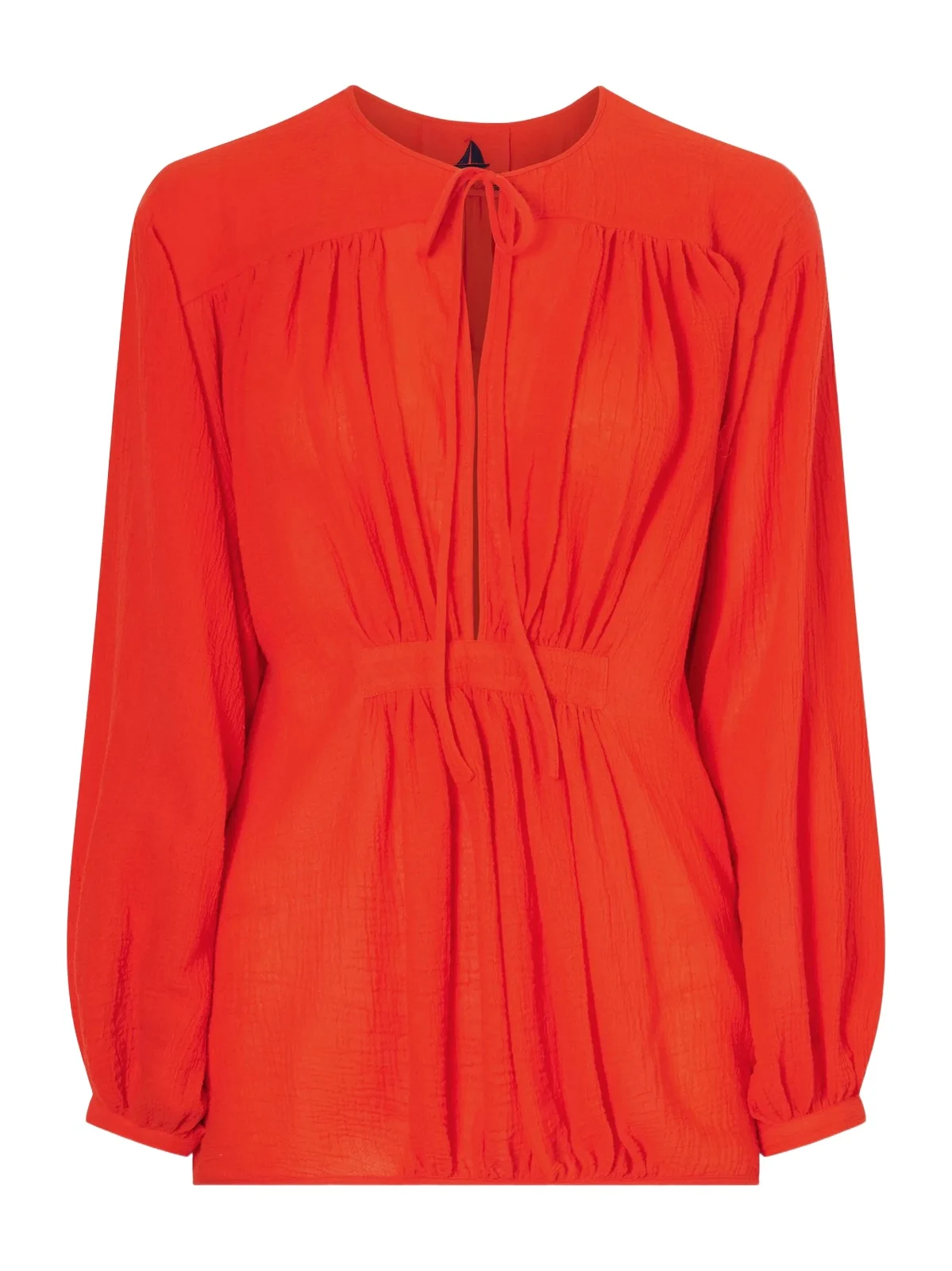 Hazy Nipple Gathered Cotton Shirt Hazy Nipple Gathered Cotton Shirt
