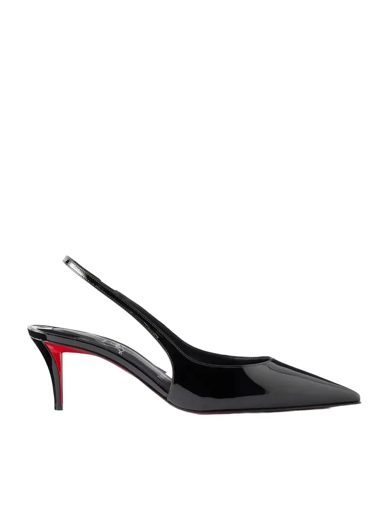 Christian Louboutin Miss Z 60 Patent-leather Slingback Pumps | Image 1 Christian Louboutin Miss Z 60 Patent-leather Slingback Pumps | Image 1