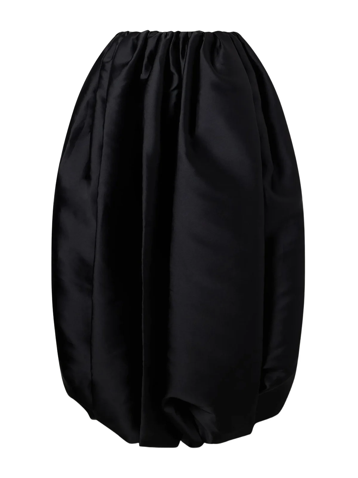 Gathered Duchess-satin Maxi Skirt