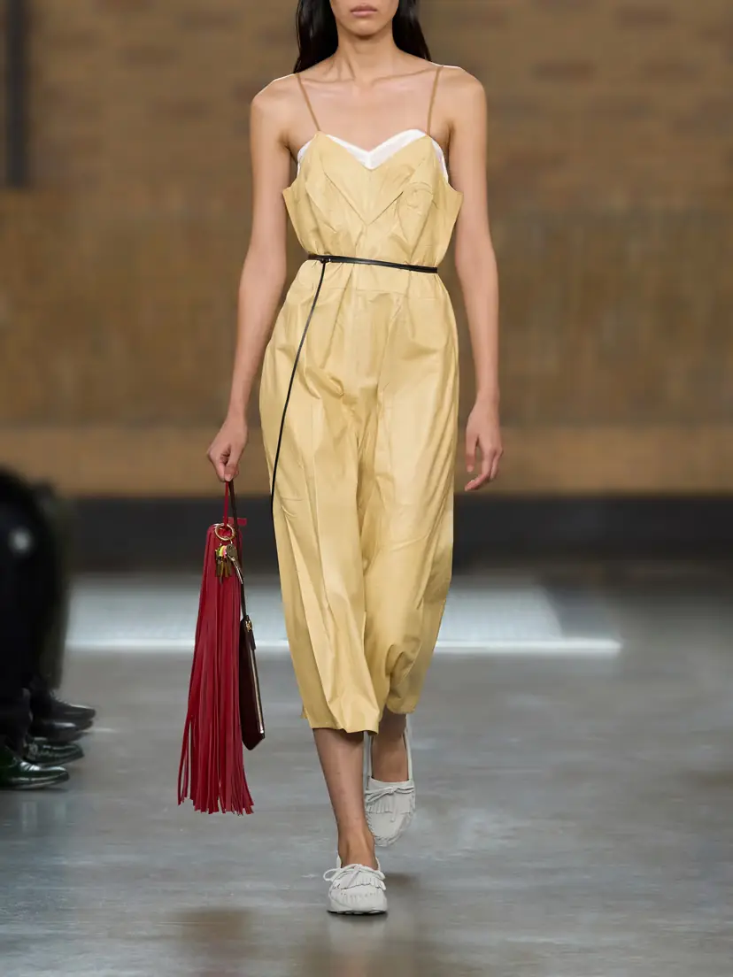 Calvin Klein Collection Fia Leather Midi Dress | Thumbnail 5