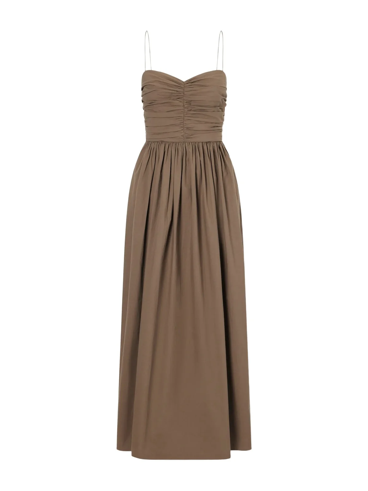 Gathered Organic Cotton-poplin Midi Dress Gathered Organic Cotton-poplin Midi Dress