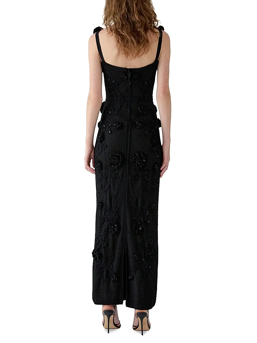 Carolina Herrera Women's Floral Crochet Cocktail Dress | Thumbnail 3 Carolina Herrera Women's Floral Crochet Cocktail Dress | Thumbnail 3