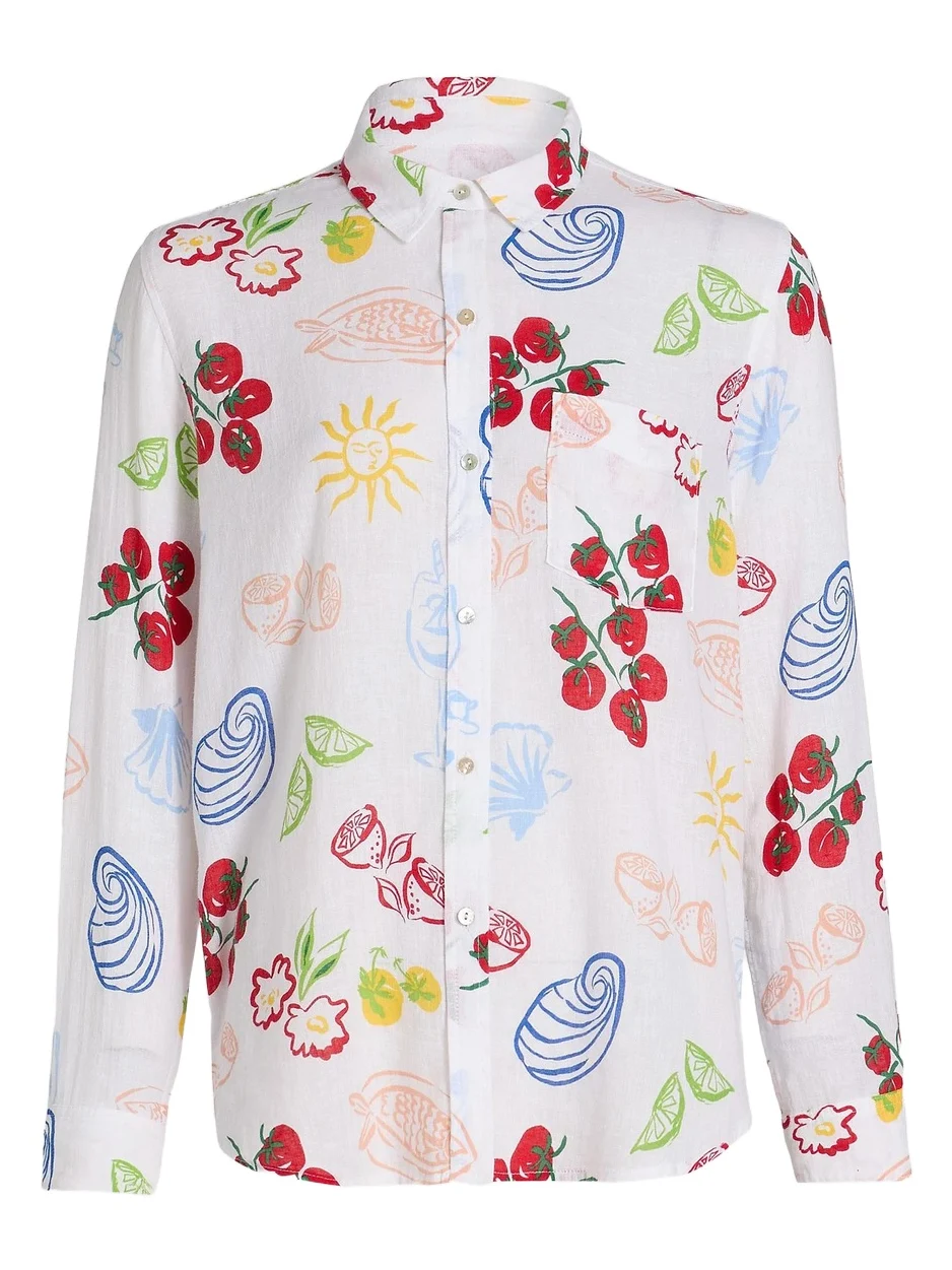 RAILS Women's Charli Printed Linen-Blend Shirt