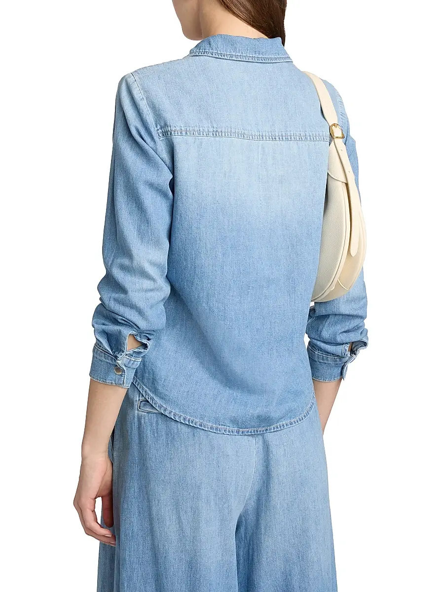 L'Agence Women's Isla Denim Button-Front Shirt | Thumbnail 5 L'Agence Women's Isla Denim Button-Front Shirt | Thumbnail 5