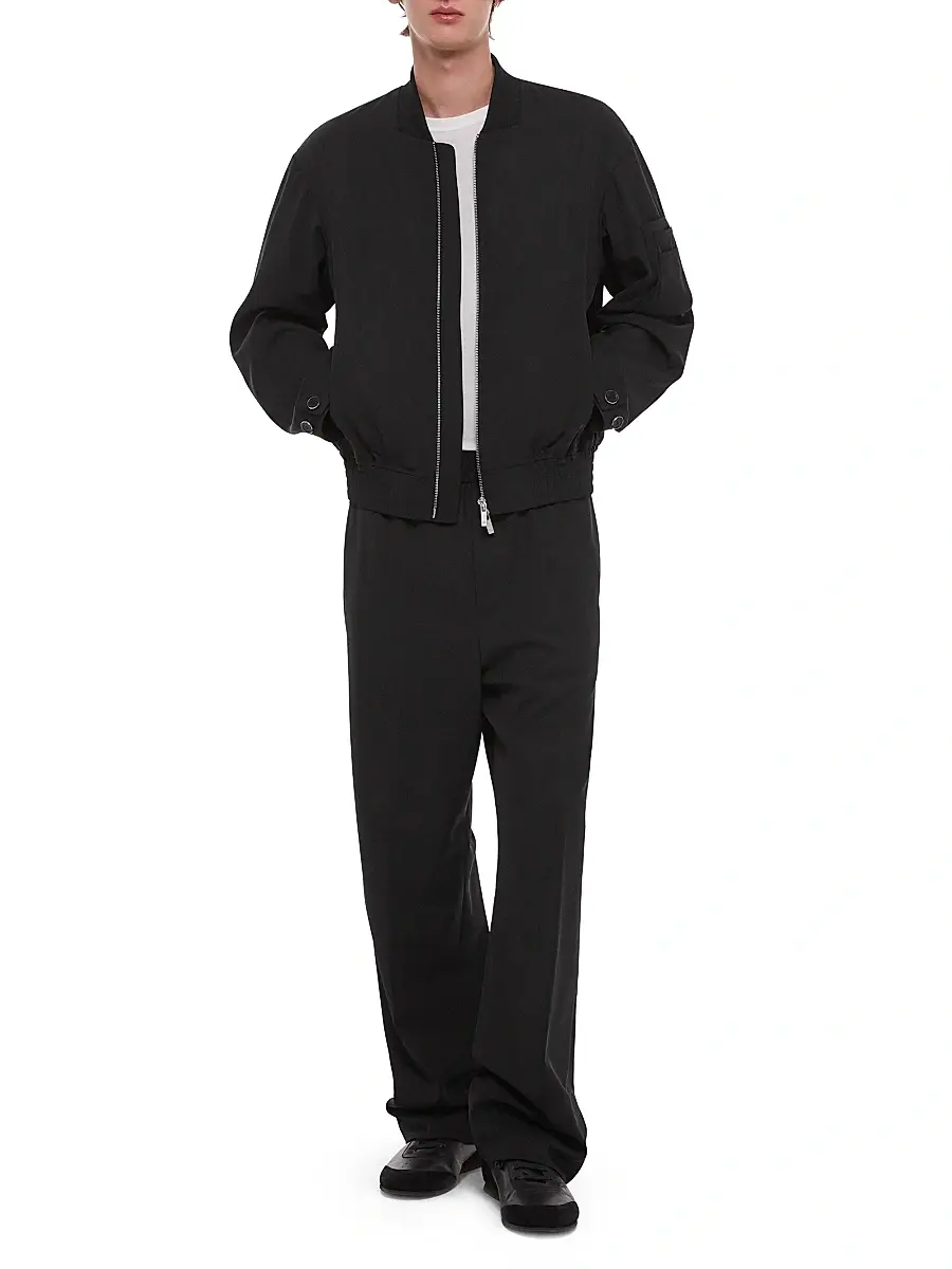 Helmut Lang Men's HL001 Wool Gabardine Bomber Jacket | Thumbnail 2 Helmut Lang Men's HL001 Wool Gabardine Bomber Jacket | Thumbnail 2