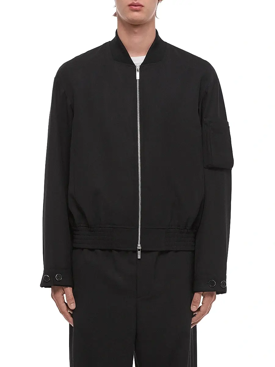 Helmut Lang Men's HL001 Wool Gabardine Bomber Jacket | Thumbnail 3 Helmut Lang Men's HL001 Wool Gabardine Bomber Jacket | Thumbnail 3