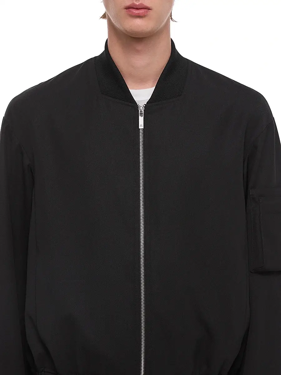 Helmut Lang Men's HL001 Wool Gabardine Bomber Jacket | Thumbnail 6 Helmut Lang Men's HL001 Wool Gabardine Bomber Jacket | Thumbnail 6