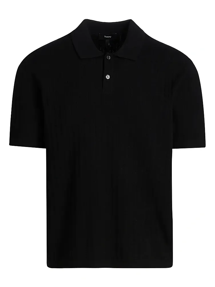Men's Cable-Knit Polo Shirt Men's Cable-Knit Polo Shirt