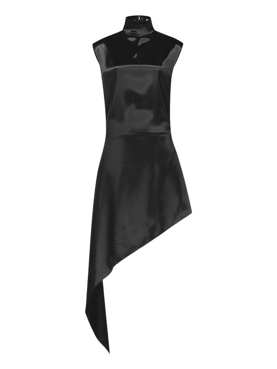 Women's Pointed Satin Minidress Women's Pointed Satin Minidress