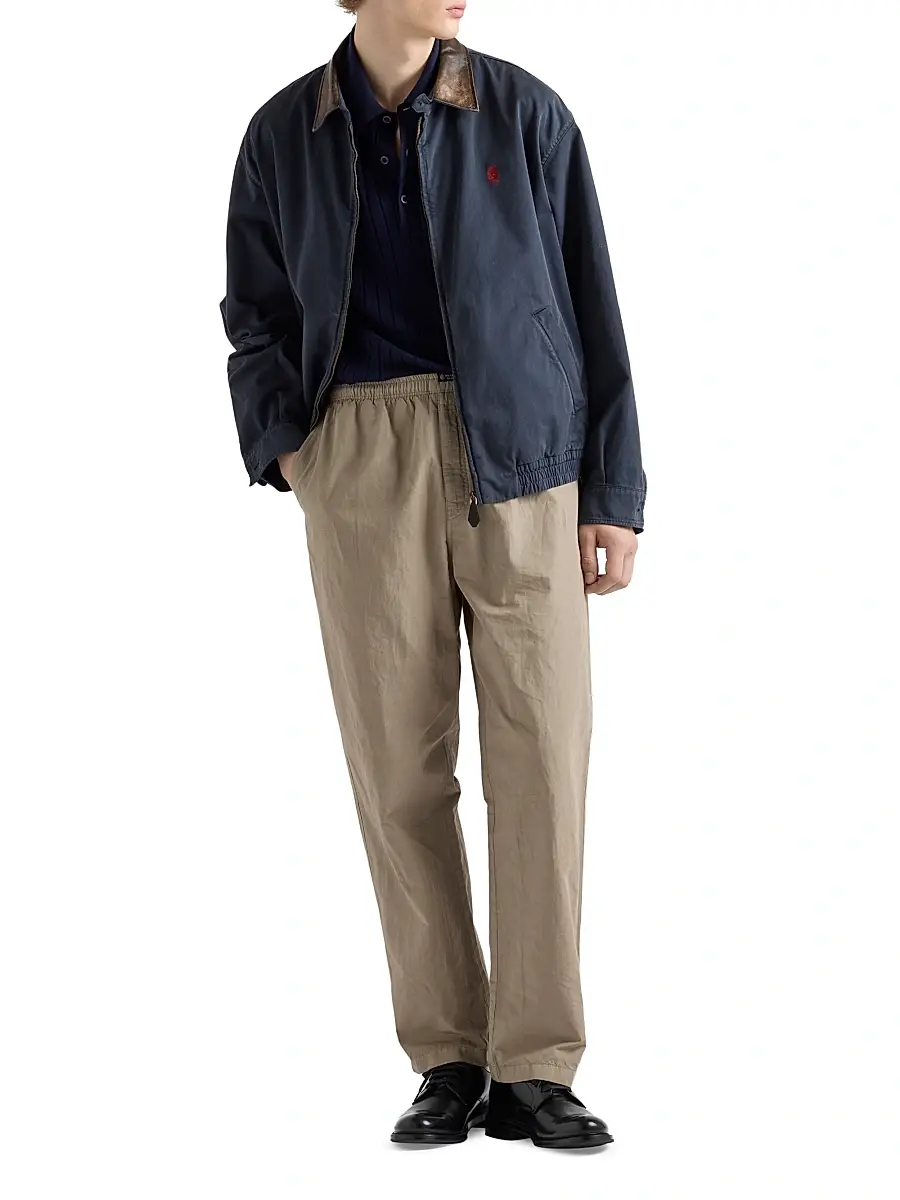 Prada Men's Cashmere and Silk Polo Shirt | Thumbnail 2