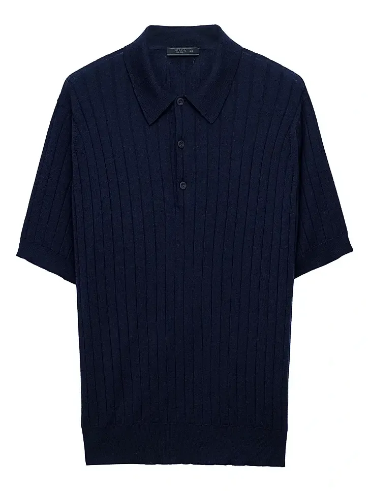 Men's Cashmere and Silk Polo Shirt