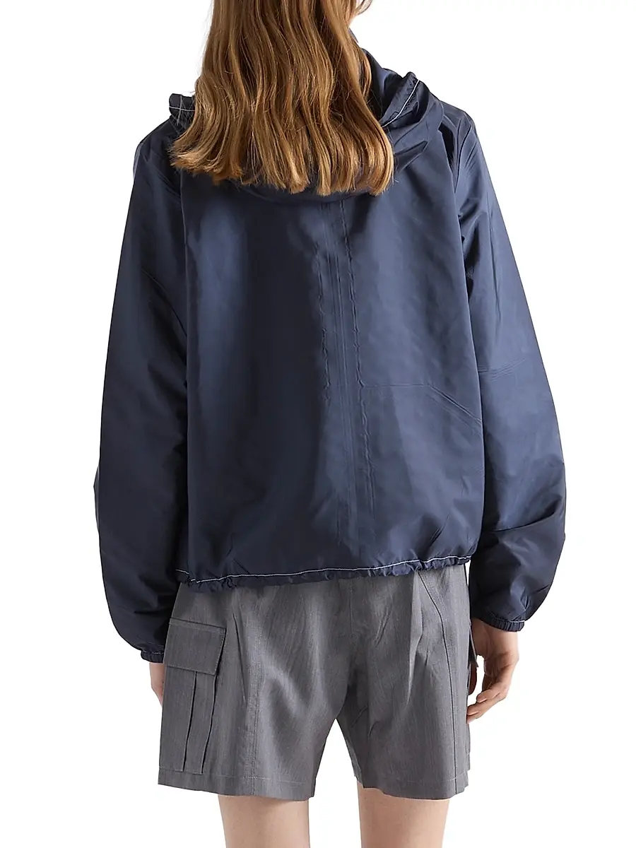 Prada Women's Lightweight Nylon Blouson Jacket | Thumbnail 4 Prada Women's Lightweight Nylon Blouson Jacket | Thumbnail 4