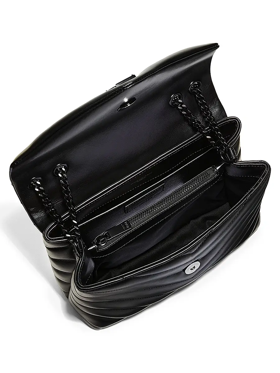 Saint Laurent Women's Loulou Matelassé Leather Shoulder Bag - Noir | Thumbnail 3 Saint Laurent Women's Loulou Matelassé Leather Shoulder Bag - Noir | Thumbnail 3