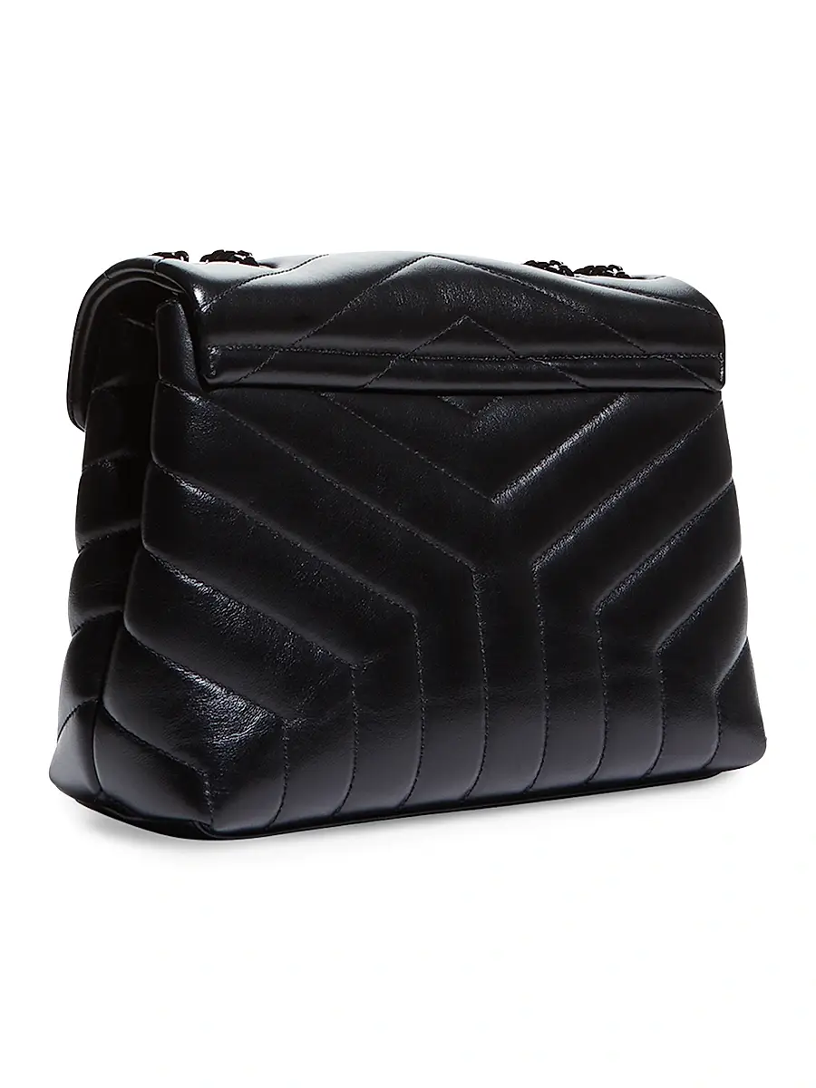 Saint Laurent Women's Loulou Matelassé Leather Shoulder Bag - Noir | Thumbnail 6 Saint Laurent Women's Loulou Matelassé Leather Shoulder Bag - Noir | Thumbnail 6