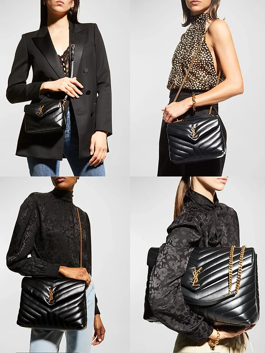 Saint Laurent Women's Loulou Matelassé Leather Shoulder Bag - Noir | Thumbnail 8 Saint Laurent Women's Loulou Matelassé Leather Shoulder Bag - Noir | Thumbnail 8