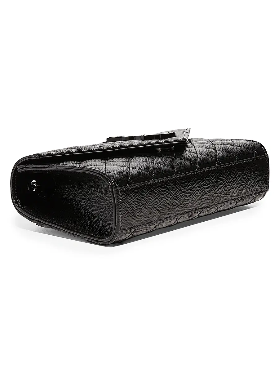 Saint Laurent Women's Envelope Triquilt Matelassé Leather Shoulder Bag - Nero | Thumbnail 4
