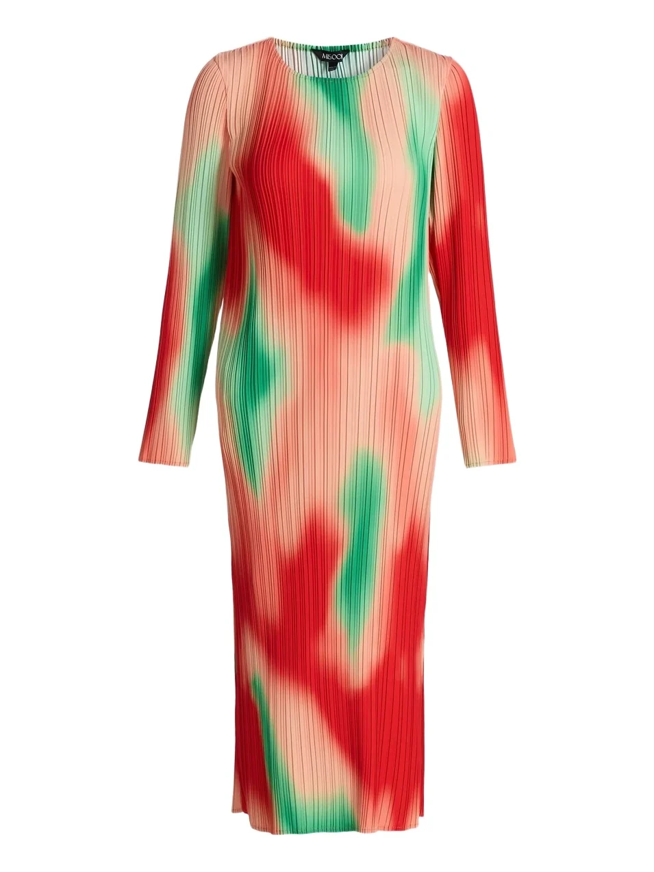 Women's Micro-Pleated Printed Crepe Midi-Dress Women's Micro-Pleated Printed Crepe Midi-Dress