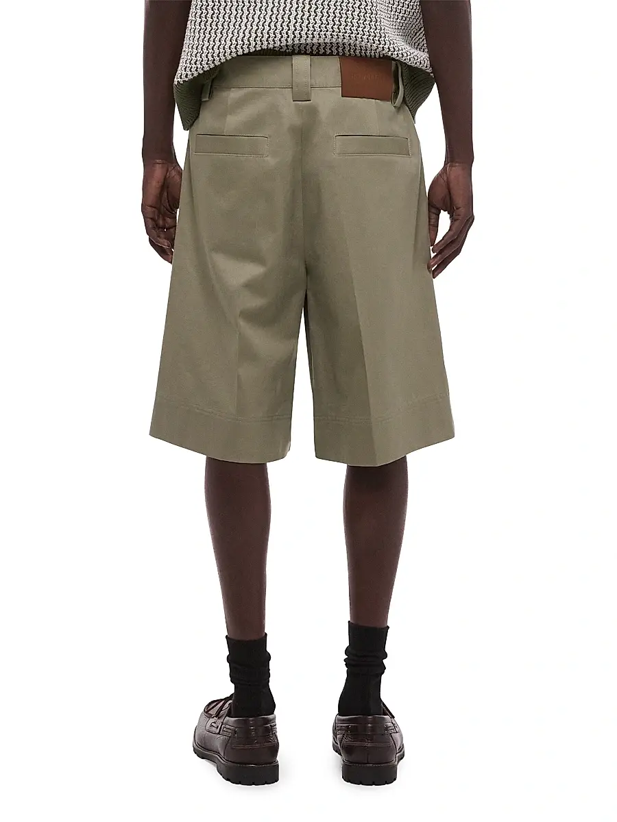 Helmut Lang Men's Pleated Relaxed-Fit Chino Shorts | Thumbnail 6 Helmut Lang Men's Pleated Relaxed-Fit Chino Shorts | Thumbnail 6