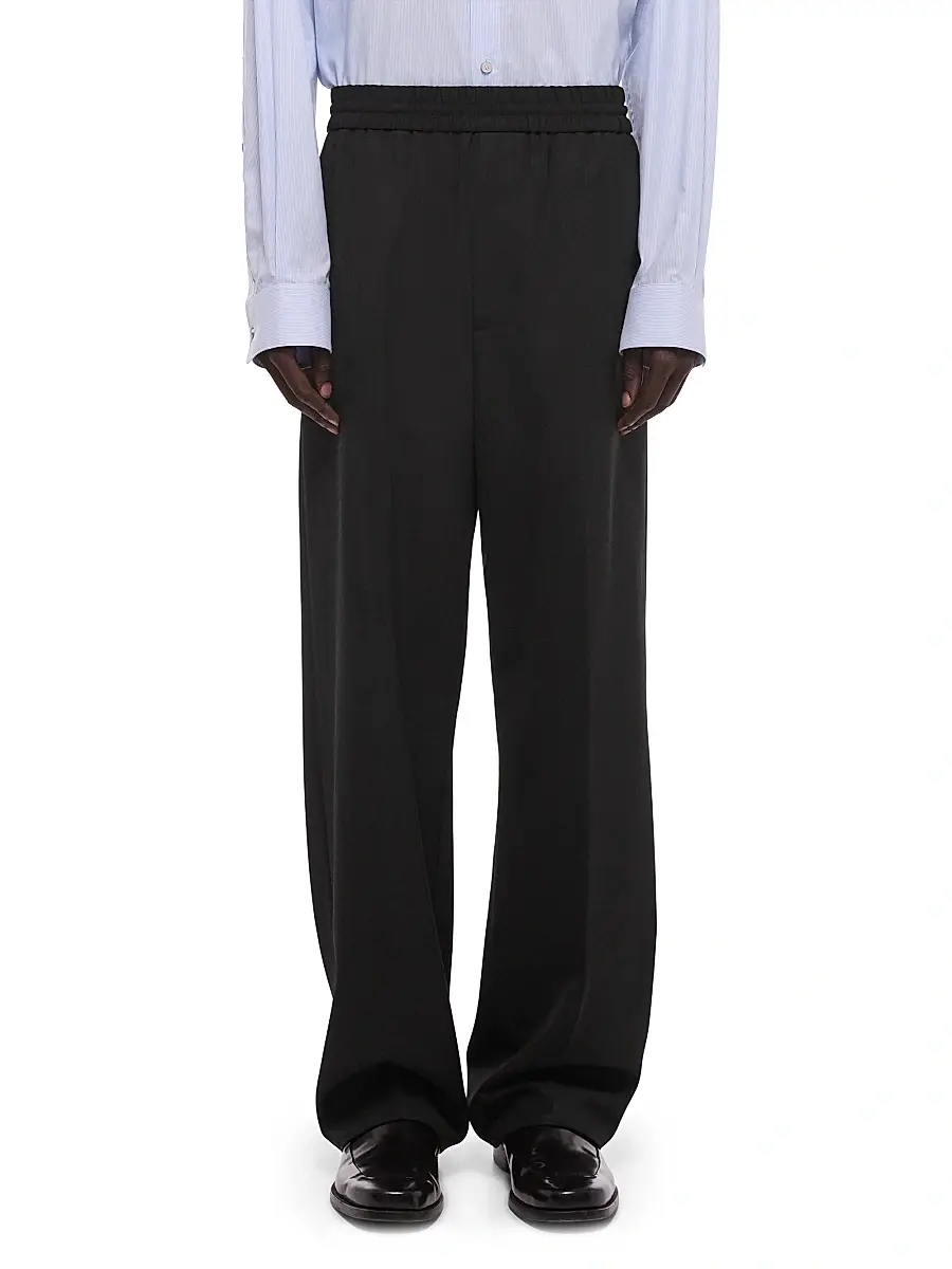 Helmut Lang Men's HL001 Wool Gabardine Pull-On Trousers | Thumbnail 3 Helmut Lang Men's HL001 Wool Gabardine Pull-On Trousers | Thumbnail 3