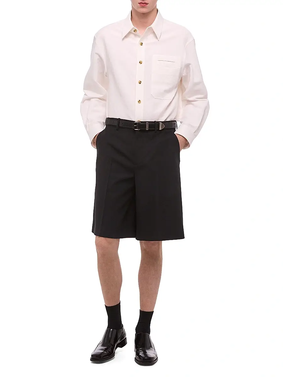 Helmut Lang Men's Sailor Cotton Overshirt | Thumbnail 2 Helmut Lang Men's Sailor Cotton Overshirt | Thumbnail 2