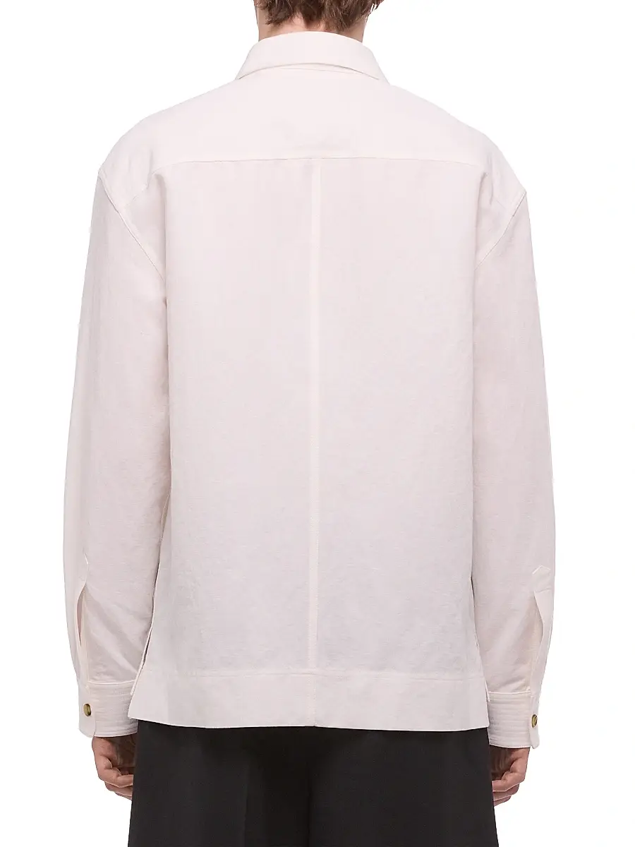 Helmut Lang Men's Sailor Cotton Overshirt | Thumbnail 4 Helmut Lang Men's Sailor Cotton Overshirt | Thumbnail 4