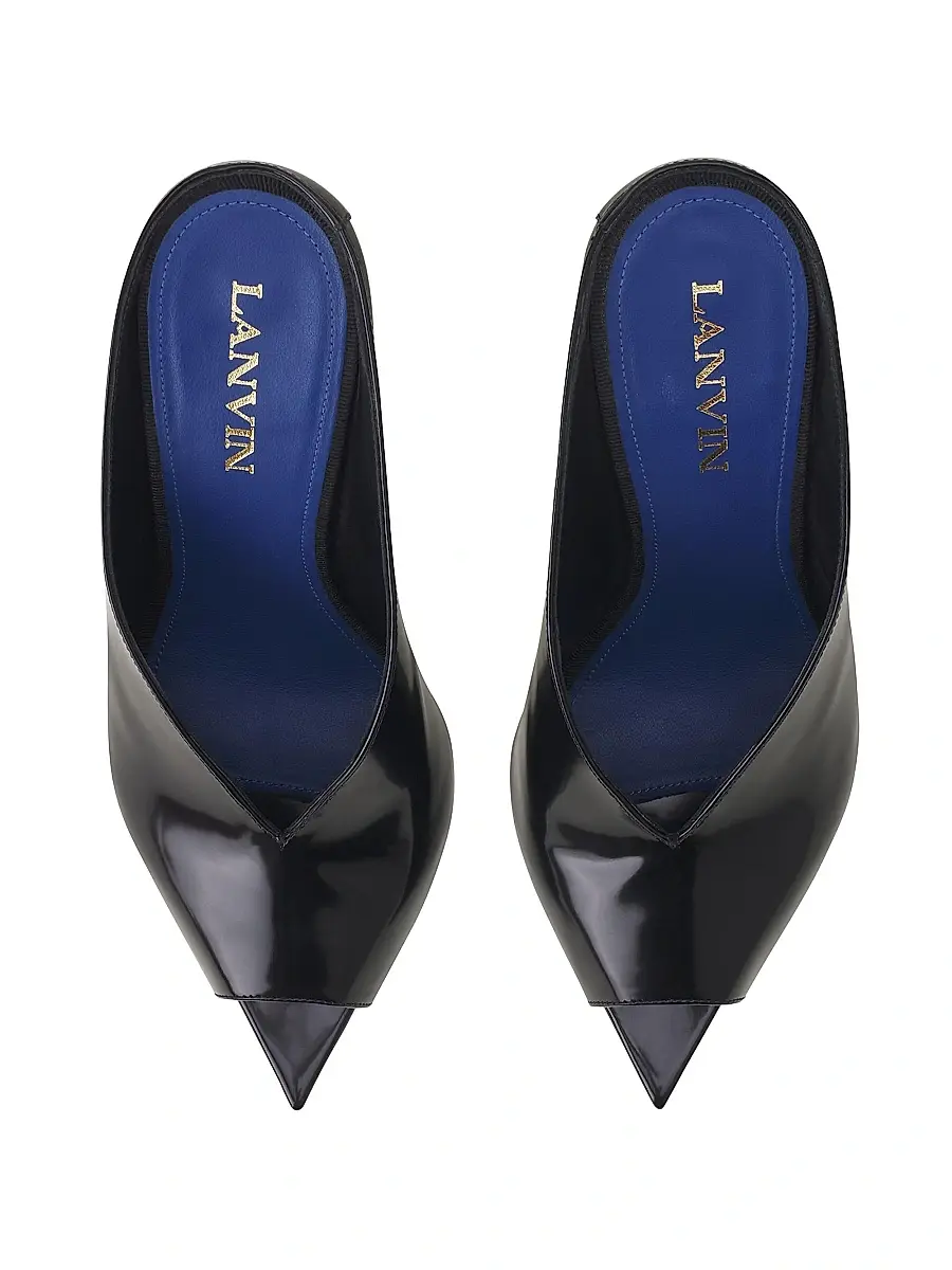 Lanvin Women's Midnight Step Mules in Patent Leather - Noir | Thumbnail 3 Lanvin Women's Midnight Step Mules in Patent Leather - Noir | Thumbnail 3