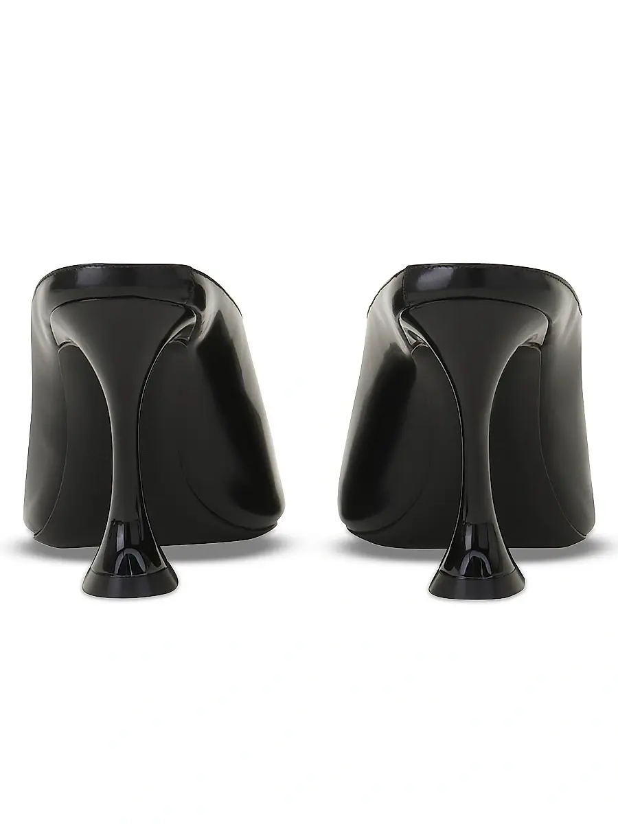Lanvin Women's Midnight Step Mules in Patent Leather - Noir | Thumbnail 4 Lanvin Women's Midnight Step Mules in Patent Leather - Noir | Thumbnail 4